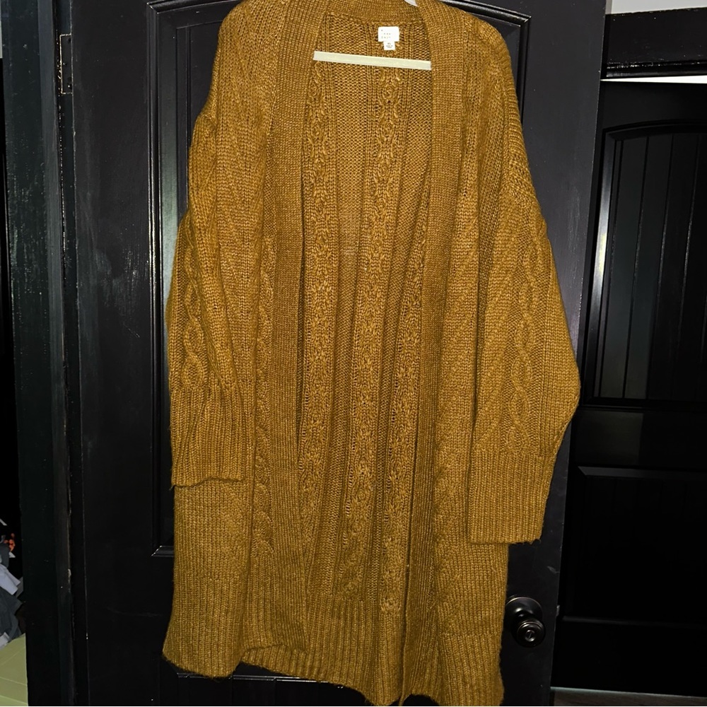 A New Day Long Open-Front Textured Cardigan Sweater XXL